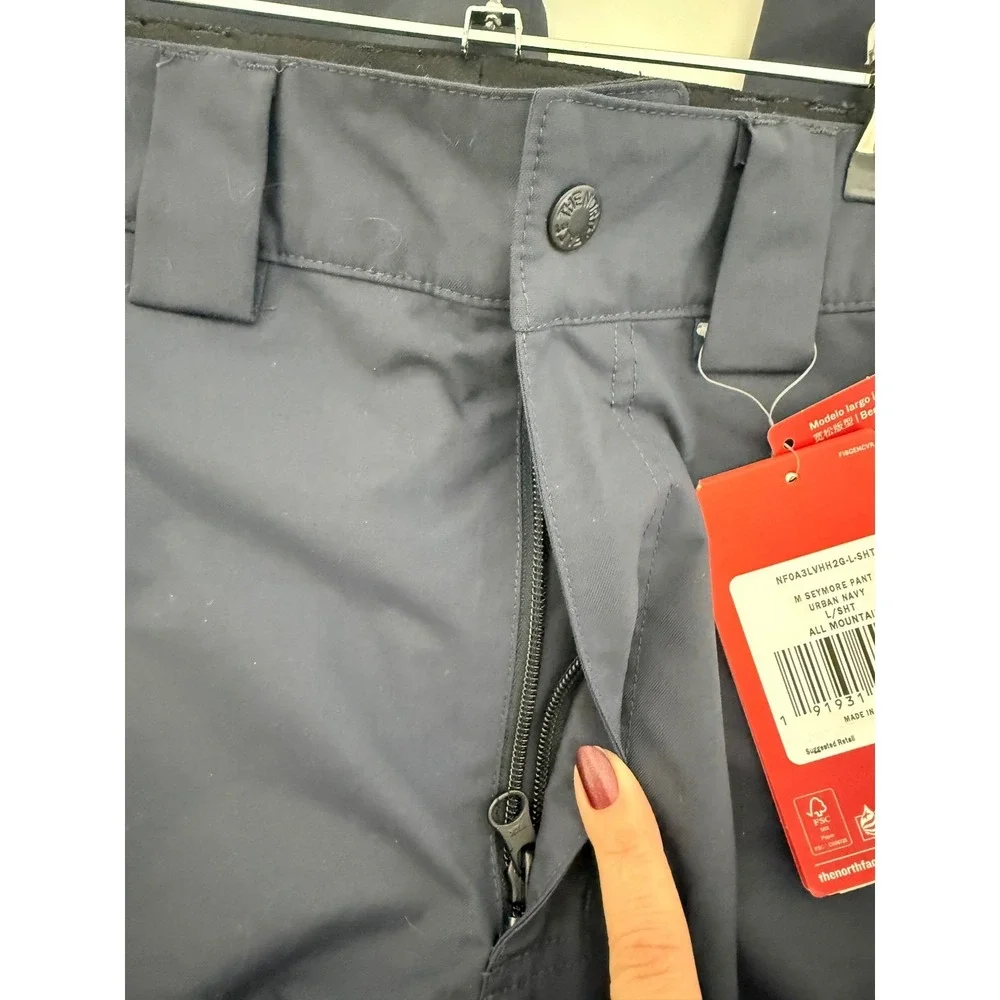 The North Face Seymour Snow Pants Men's Large Short Insulated Waterproof Navy‎